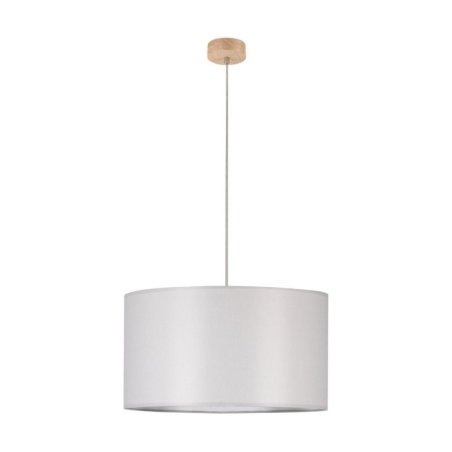 Dove Lampa Wisząca 1xE27 Max.60W Dąb Olejowany/Transparentny PVC/Szary