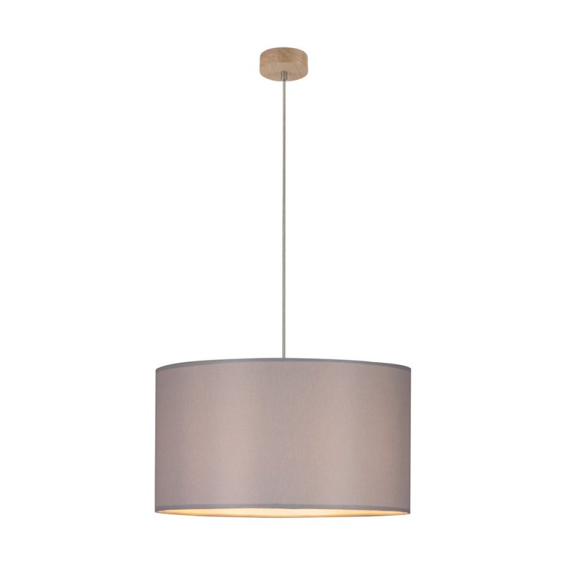 Dove Lampa Wisząca 1xE27 Max.60W Dąb Olejowany/Transparentny PVC/Szary