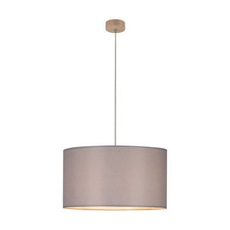 Dove Lampa Wisząca 1xE27 Max.60W Dąb Olejowany/Transparentny PVC/Szary