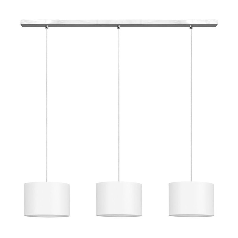 Dove Lampa Wisząca 3xE27 Max.40W Chrom/Transparentny PVC/Biały