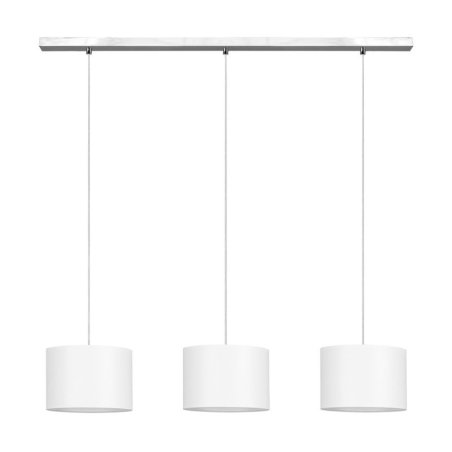 Dove Lampa Wisząca 3xE27 Max.40W Chrom/Transparentny PVC/Biały