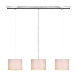 Dove Lampa Wisząca 3xE27 Max.40W Chrom/Transparentny PVC/Biały