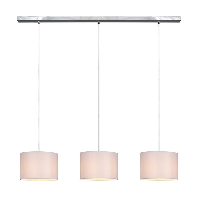 Dove Lampa Wisząca 3xE27 Max.40W Chrom/Transparentny PVC/Biały