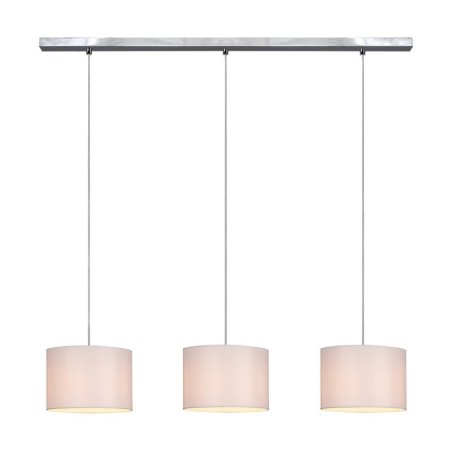 Dove Lampa Wisząca 3xE27 Max.40W Chrom/Transparentny PVC/Biały
