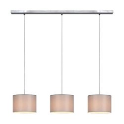 Dove Lampa Wisząca 3xE27 Max.40W Chrom/Transparentny PVC/Szary