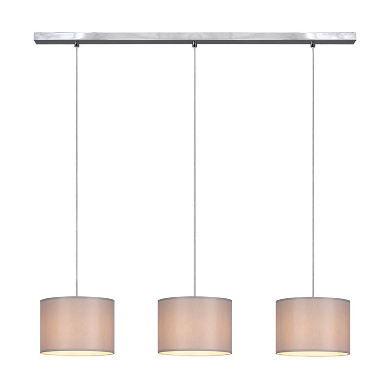 Dove Lampa Wisząca 3xE27 Max.40W Chrom/Transparentny PVC/Szary