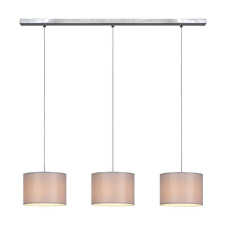 Dove Lampa Wisząca 3xE27 Max.40W Chrom/Transparentny PVC/Szary