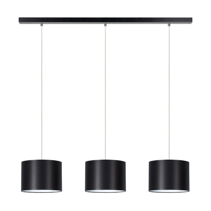 Dove Lampa Wisząca 3xE27 Max.40W Czarny/Transparentny PVC/Czarny
