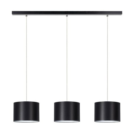Dove Lampa Wisząca 3xE27 Max.40W Czarny/Transparentny PVC/Czarny