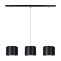 Dove Lampa Wisząca 3xE27 Max.40W Czarny/Transparentny PVC/Czarny