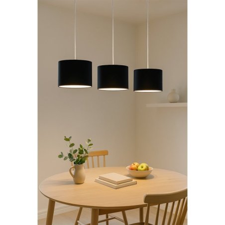Dove Lampa Wisząca 3xE27 Max.40W Czarny/Transparentny PVC/Czarny