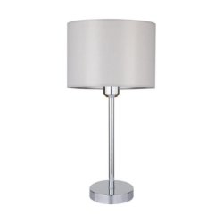 Dove Lampa Stołowa 1xE27 Max.40W Chrom/Transparentny PVC/Szary