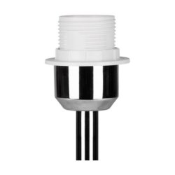 Dove Lampa Stołowa 1xE27 Max.40W Chrom/Transparentny PVC/Szary