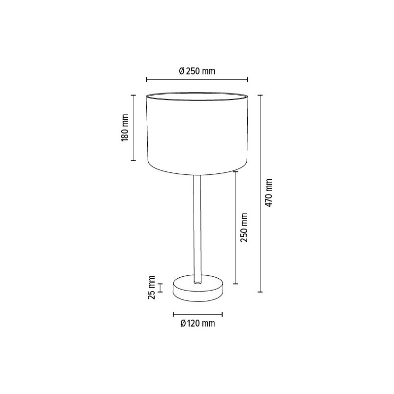 Dove Lampa Stołowa 1xE27 Max.40W Chrom/Transparentny PVC/Szary