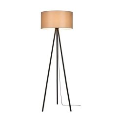 Dove Lampa Podłogowa 1xE27 Max.40W Czarny/Czarny PVC/Szary