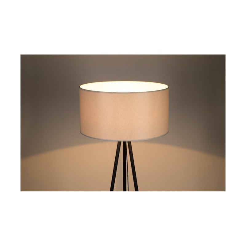 Dove Lampa Podłogowa 1xE27 Max.40W Czarny/Czarny PVC/Szary