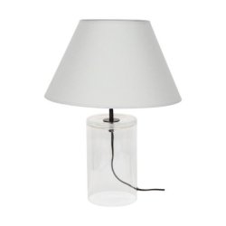 Dove Lampa Stołowa 1xE27 Max.40W Transparentny/Czarny/Szary
