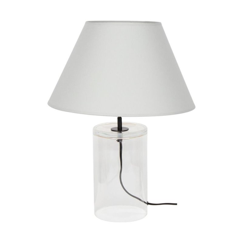 Dove Lampa Stołowa 1xE27 Max.40W Transparentny/Czarny/Szary
