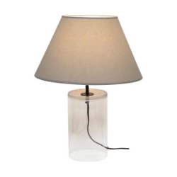 Dove Lampa Stołowa 1xE27 Max.40W Transparentny/Czarny/Szary
