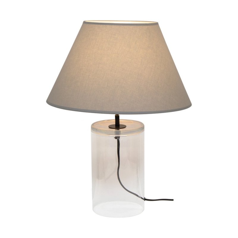 Dove Lampa Stołowa 1xE27 Max.40W Transparentny/Czarny/Szary