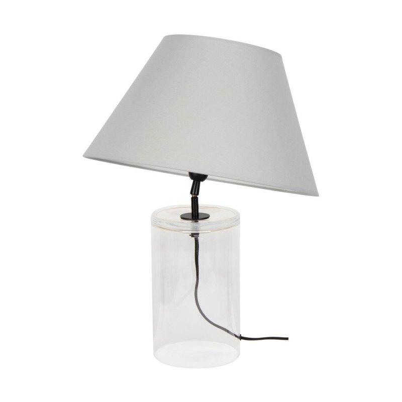 Dove Lampa Stołowa 1xE27 Max.40W Transparentny/Czarny/Szary