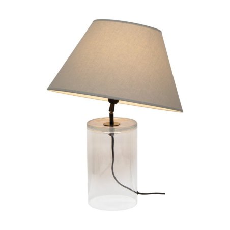 Dove Lampa Stołowa 1xE27 Max.40W Transparentny/Czarny/Szary