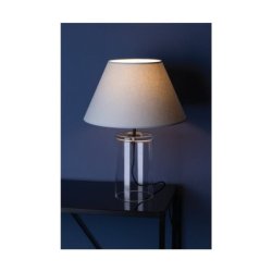 Dove Lampa Stołowa 1xE27 Max.40W Transparentny/Czarny/Szary
