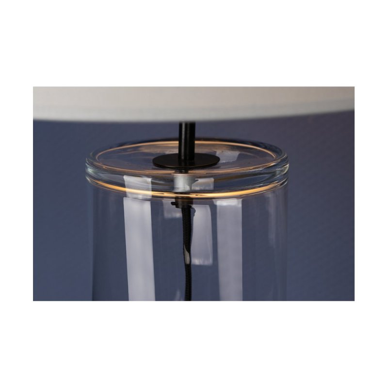 Dove Lampa Stołowa 1xE27 Max.40W Transparentny/Czarny/Szary