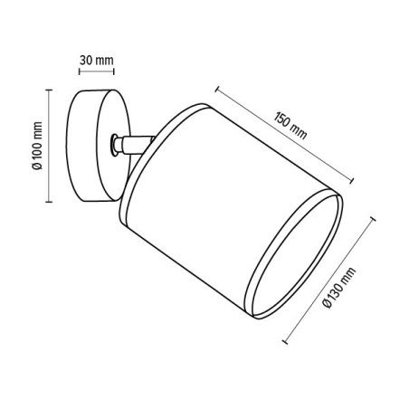 Aprillia Kinkiet 1xE27 Max.25W Dąb Olejowany/Szary