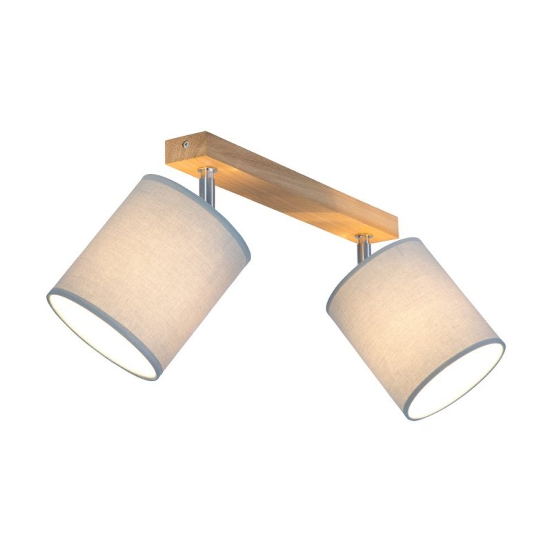 Aprillia Lampa Sufitowa 2xE27 Max.25W Dąb Olejowany/Szary