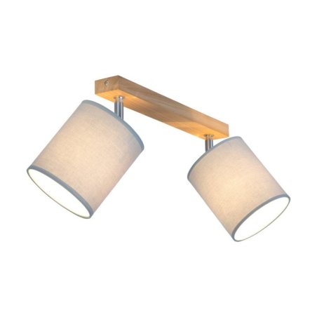 Aprillia Lampa Sufitowa 2xE27 Max.25W Dąb Olejowany/Szary