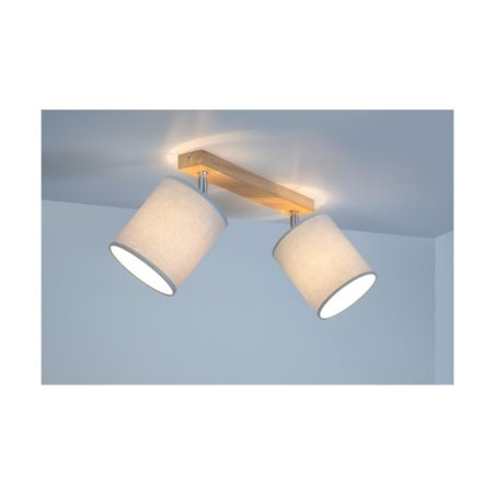 Aprillia Lampa Sufitowa 2xE27 Max.25W Dąb Olejowany/Szary