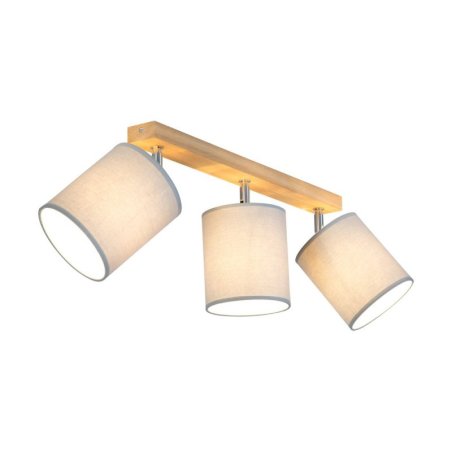 Aprillia Lampa Sufitowa 3xE27 Max.25W Dąb Olejowany/Szary
