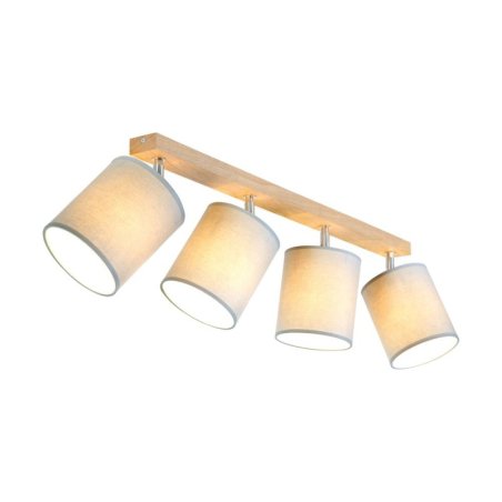 Aprillia Lampa Sufitowa 4xE27 Max.25W Dąb Olejowany/Szary