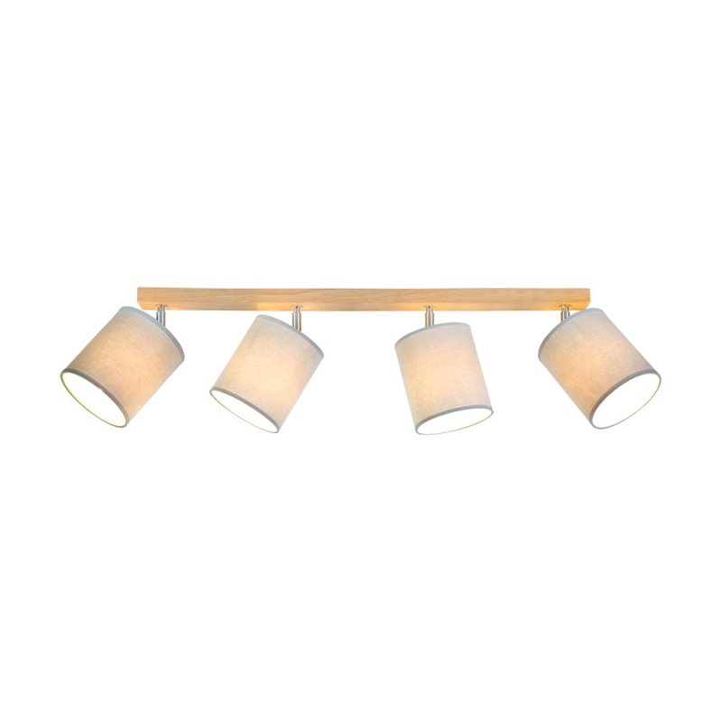 Aprillia Lampa Sufitowa 4xE27 Max.25W Dąb Olejowany/Szary