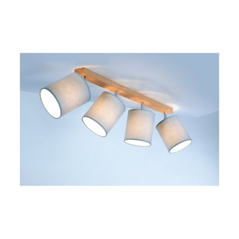 Aprillia Lampa Sufitowa 4xE27 Max.25W Dąb Olejowany/Szary