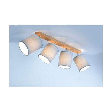 Aprillia Lampa Sufitowa 4xE27 Max.25W Dąb Olejowany/Szary