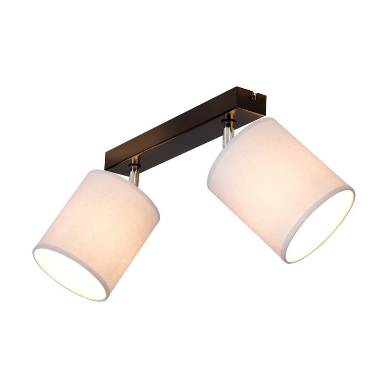 Aprillia Lampa Sufitowa 2xE27 Max.25W Czarny/Chrom/Szary