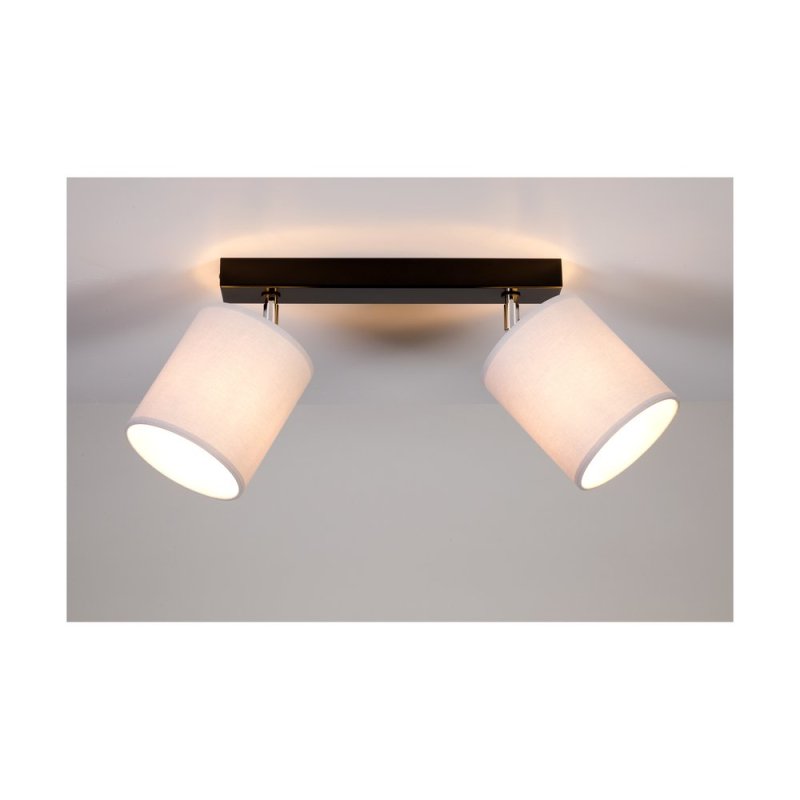 Aprillia Lampa Sufitowa 2xE27 Max.25W Czarny/Chrom/Szary