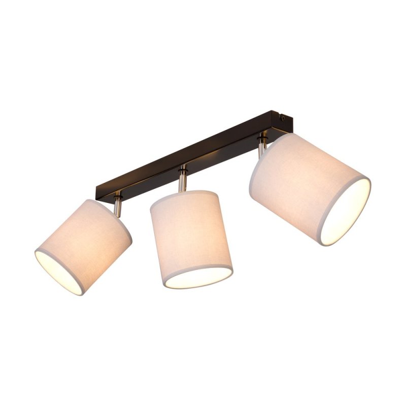 Aprillia Lampa Sufitowa 3xE27 Max.25W Czarny/Chrom/Szary