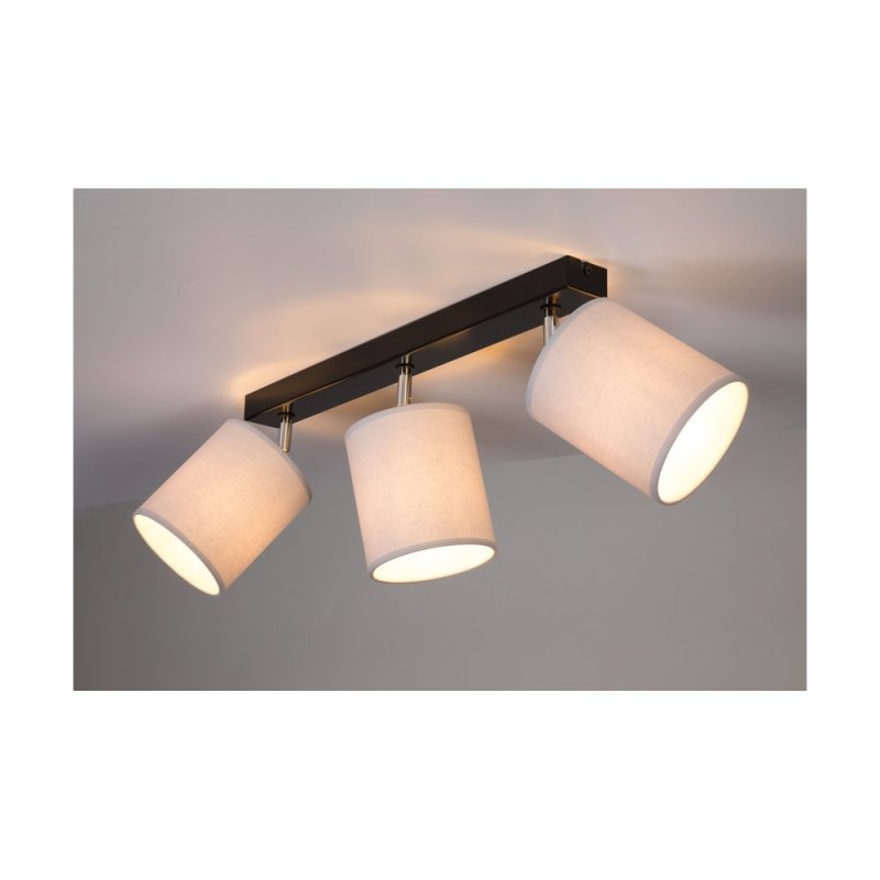 Aprillia Lampa Sufitowa 3xE27 Max.25W Czarny/Chrom/Szary