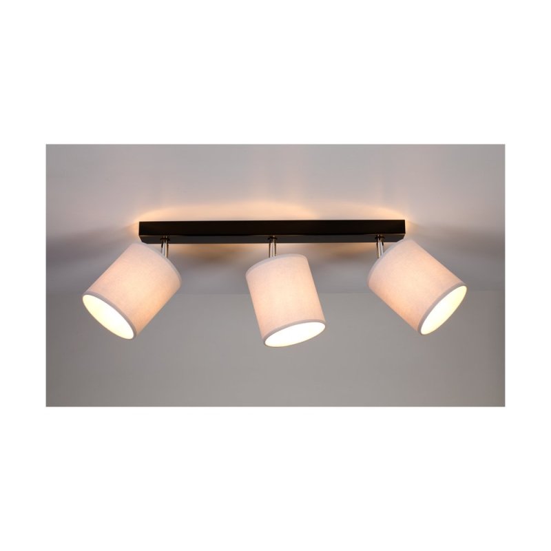 Aprillia Lampa Sufitowa 3xE27 Max.25W Czarny/Chrom/Szary