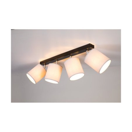 Aprillia Lampa Sufitowa 4xE27 Max.25W Czarny/Chrom/Szary