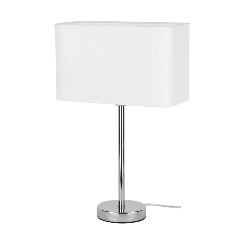 Cadre Lampa Stołowa 1xE27 Max.25W Chrom/Transparentny PVC/Biały