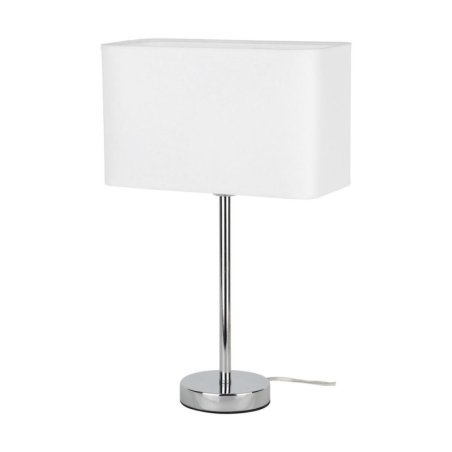 Cadre Lampa Stołowa 1xE27 Max.25W Chrom/Transparentny PVC/Biały
