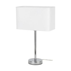 Cadre Lampa Stołowa 1xE27 Max.25W Chrom/Transparentny PVC/Biały