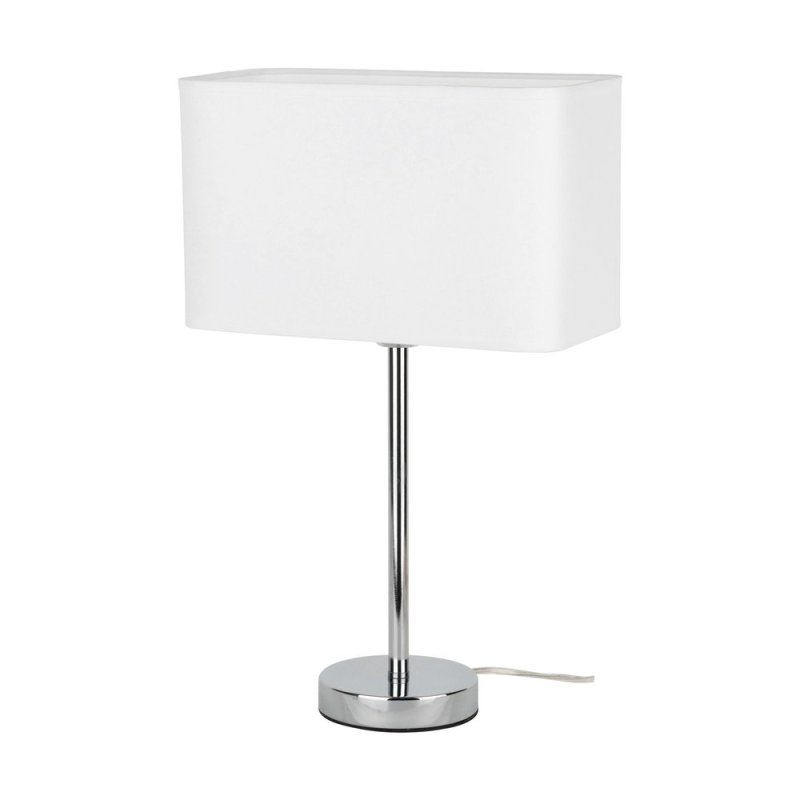 Cadre Lampa Stołowa 1xE27 Max.25W Chrom/Transparentny PVC/Biały