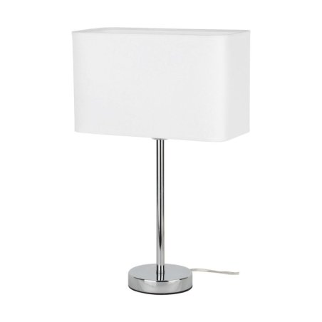 Cadre Lampa Stołowa 1xE27 Max.25W Chrom/Transparentny PVC/Biały