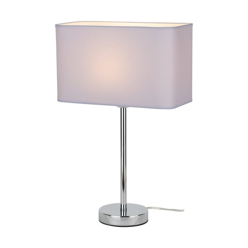 Cadre Lampa Stołowa 1xE27 Max.25W Chrom/Transparentny PVC/Biały