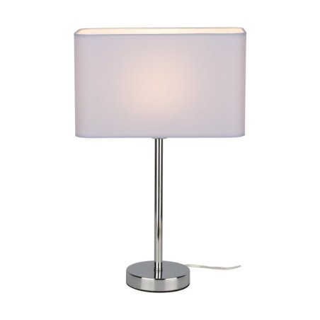 Cadre Lampa Stołowa 1xE27 Max.25W Chrom/Transparentny PVC/Biały